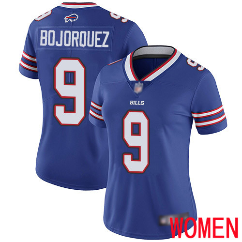 Women Buffalo Bills #9 Corey Bojorquez Royal Blue Team Color Vapor Untouchable Limited Player NFL Jersey